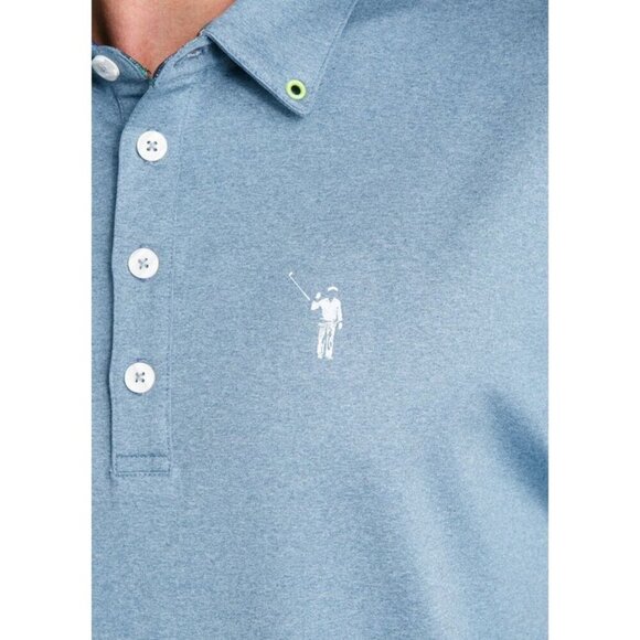 William Murray Polo Shirt Men XL Blue Golf Performance Plaid Trim Classic Preppy - Picture 4 of 11